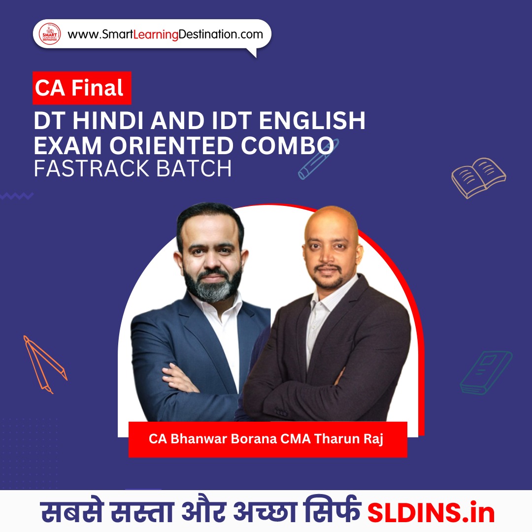 CA Final DT Hindi and IDT English Exam Oriented Combo Fastrack Batch By ...