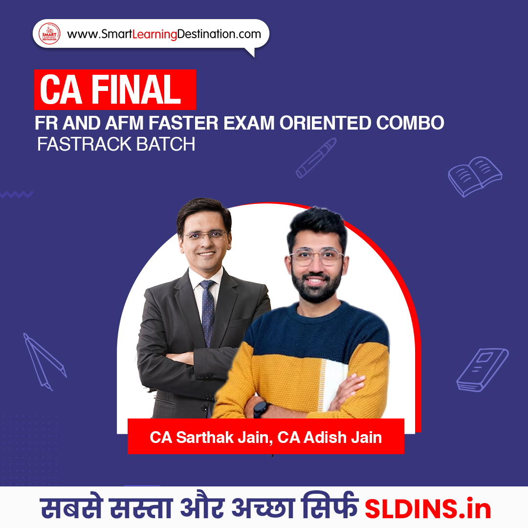 CA Final FR and AFM FASTER Exam Oriented Combo Fastrack Batch By CA ...