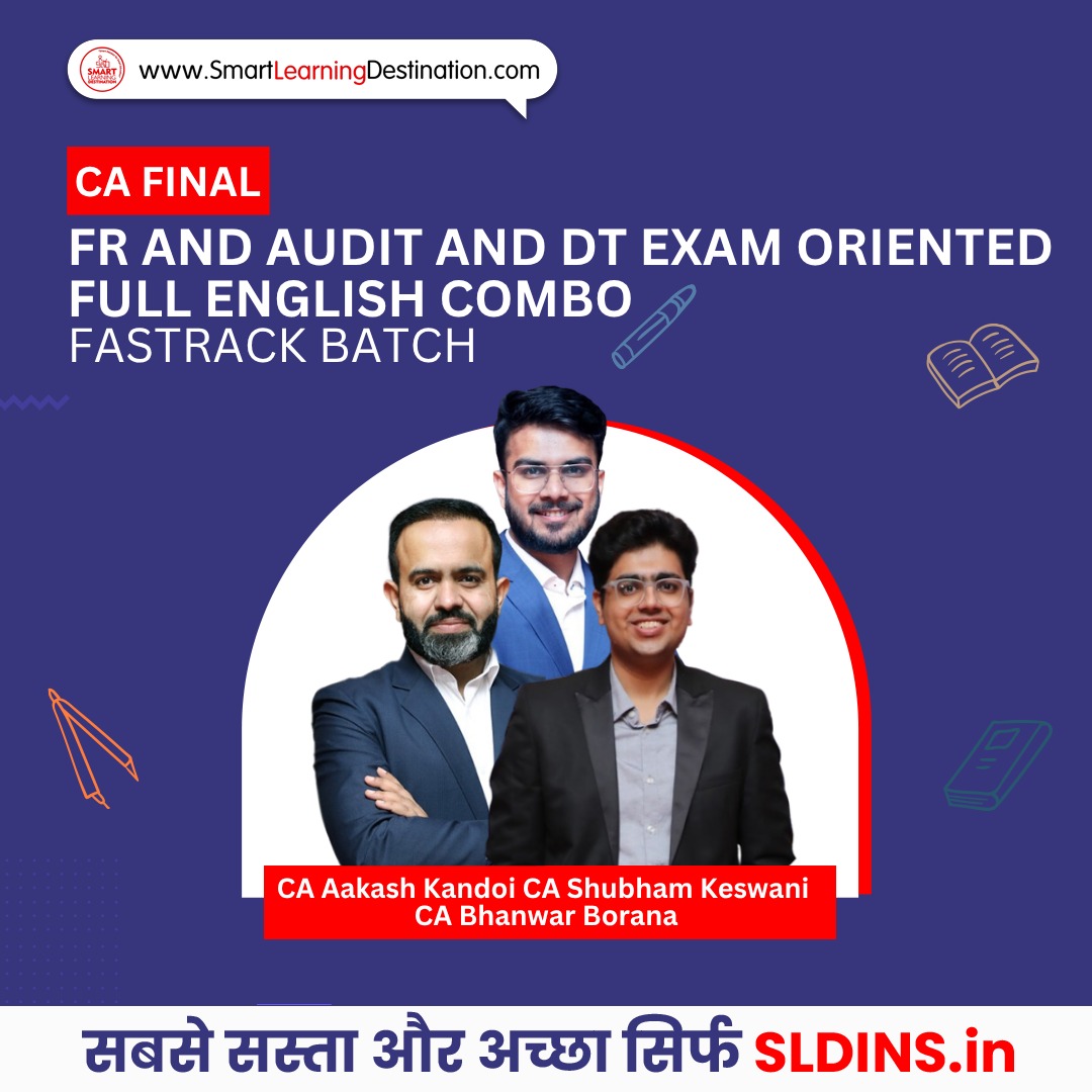 CA Final FR and Audit and DT Exam Oriented Full English Combo Fastrack ...